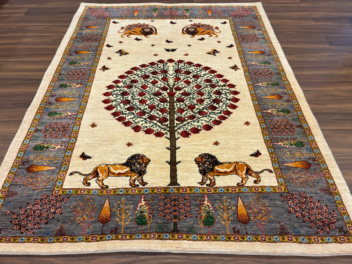 【千葉店】カシュクリギャッベ  200cm x 154cm RJ17224