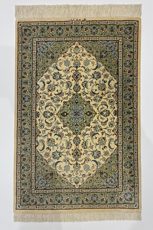 【千葉店】カシャーンシルク ネギン工房 90cm x 60cm PS13766