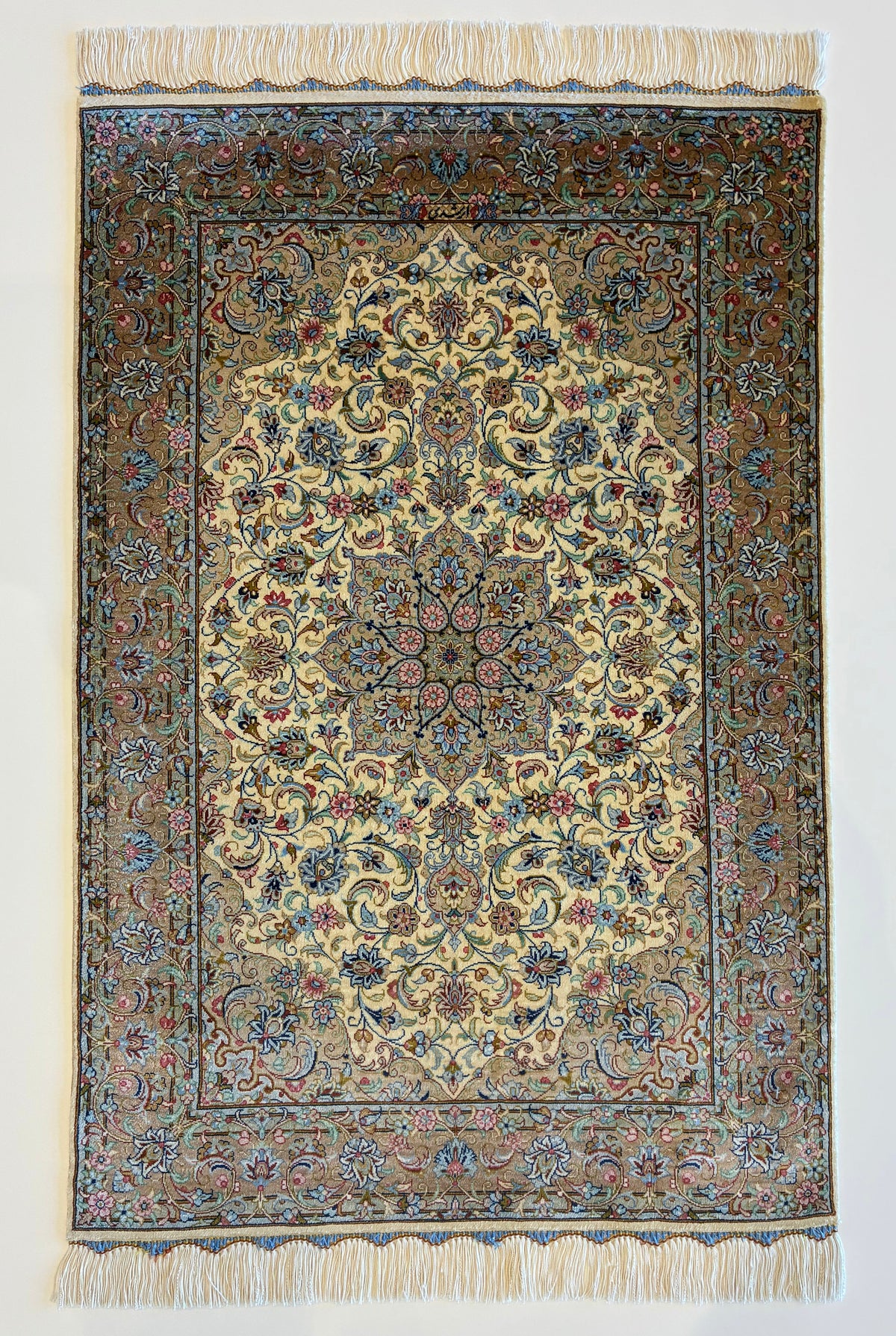 【千葉店】カシャーンシルク アルシャディ工房 92cm x 60cm NT11325