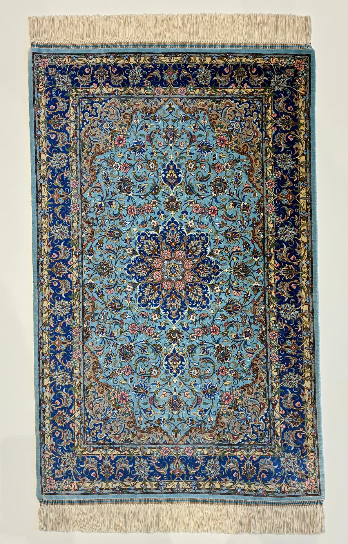 【千葉店】カシャーンシルク アルシャディ工房 95cm x 60cm SEM48838