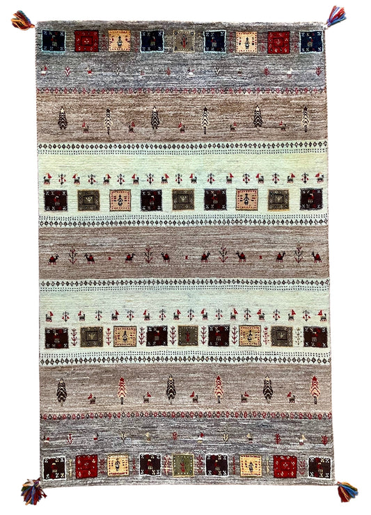 【オンライン限定】カシュクリギャッベ  130cm x 83cm RJ7847