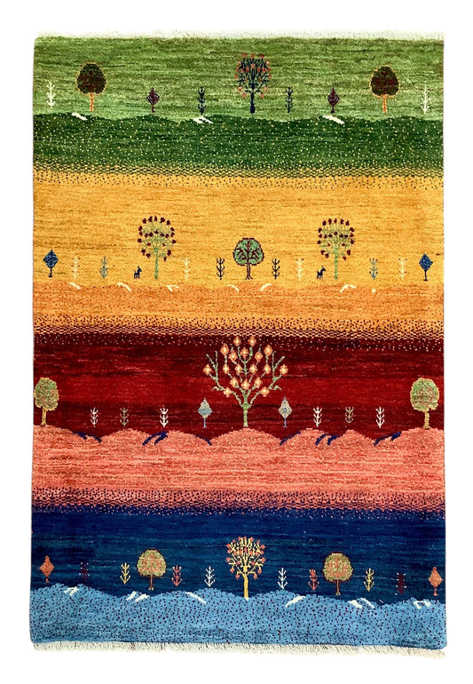 【オンライン限定】カシュクリギャッベ  123cm x 83cm RJ10218