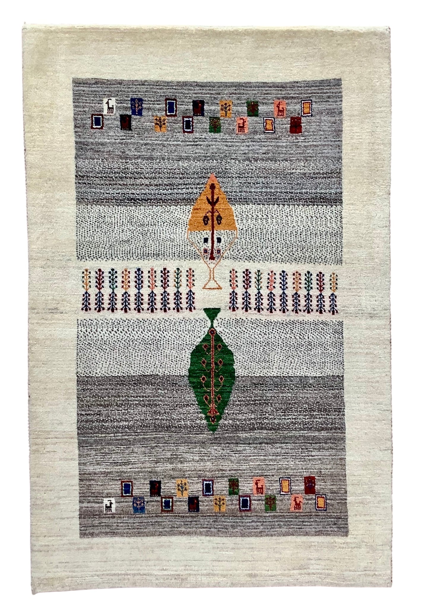 【オンライン限定】カシュクリギャッベ  133cm x 85cm RJ10945