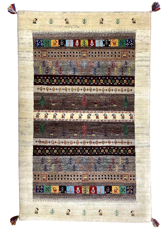 【オンライン限定】カシュクリギャッベ  130cm x 83cm RJ5355