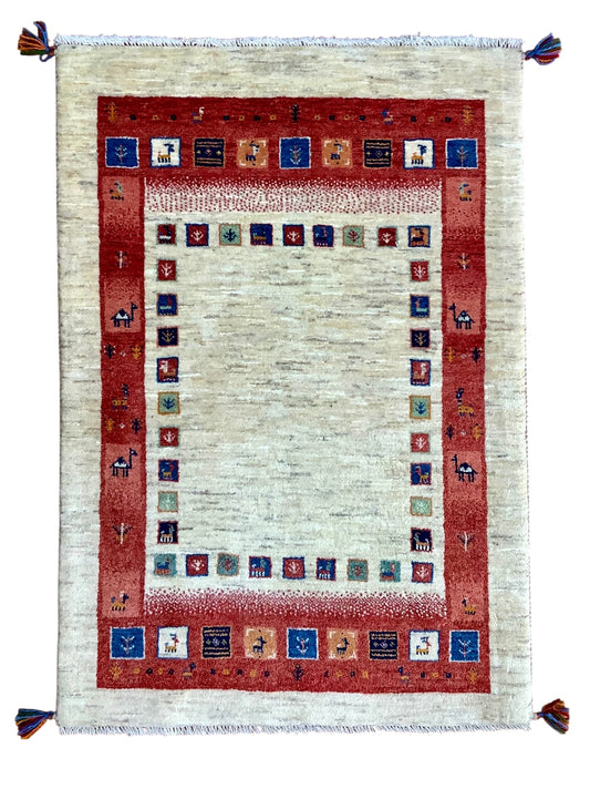 【オンライン限定】カシュクリギャッベ  120cm x 83cm RJ3140