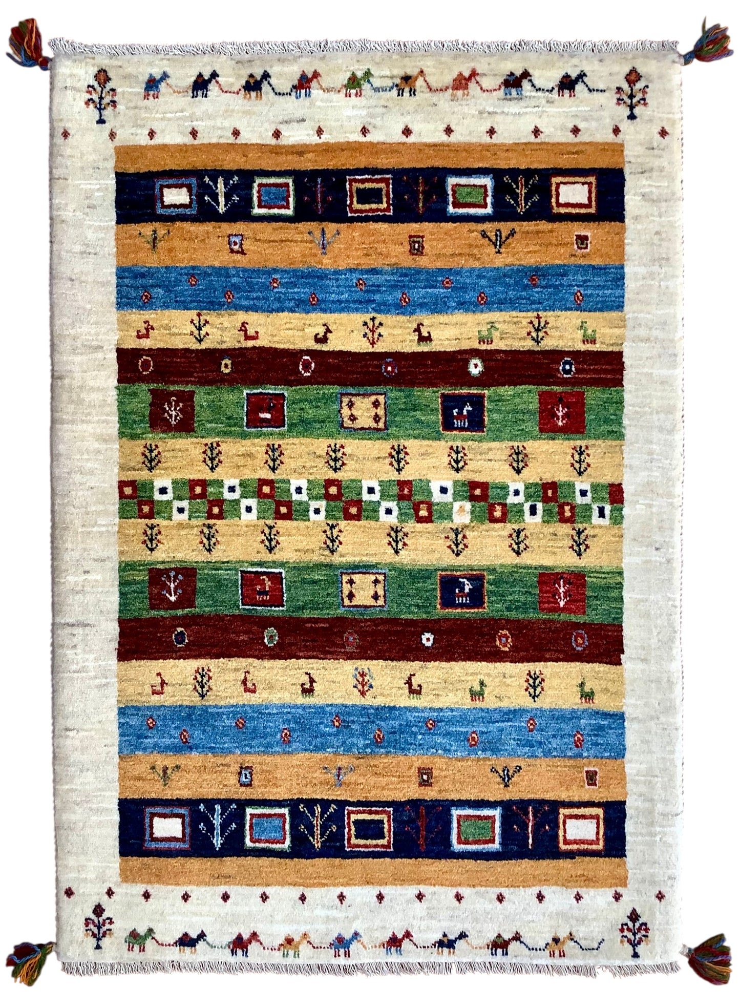 【オンライン限定】カシュクリギャッベ  122cm x 84cm RJ7843
