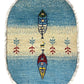 【オンライン限定】ギャッベ 90cm x 62cm (楕円形) RJ12471