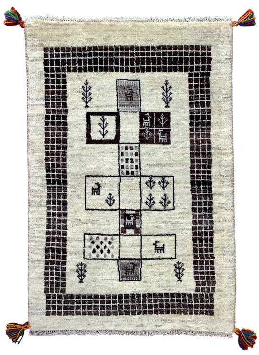 【オンライン限定】カシュクリギャッベ 93cm x 65cm RJ8342