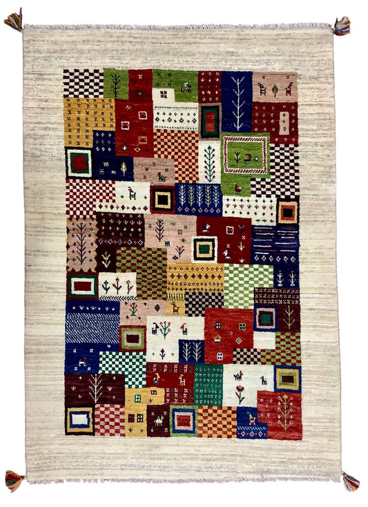 【オンライン限定】カシュクリギャッベ  148cm x 103cm RJ5371