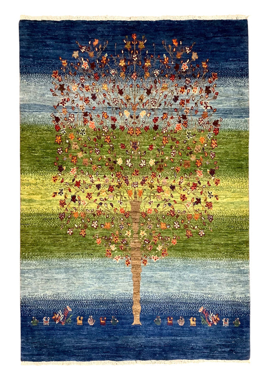 【オンライン限定】カシュクリギャッベ  154cm x 104cm RJ10217