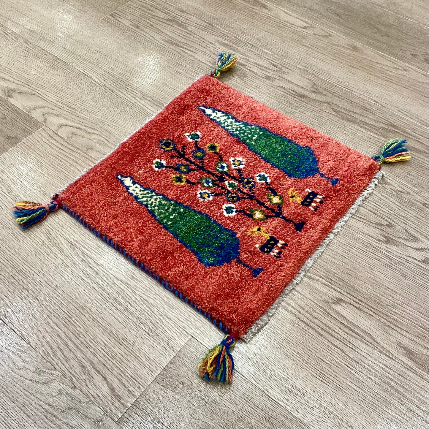 ギャッベ 42cm x 40cm AJ22213