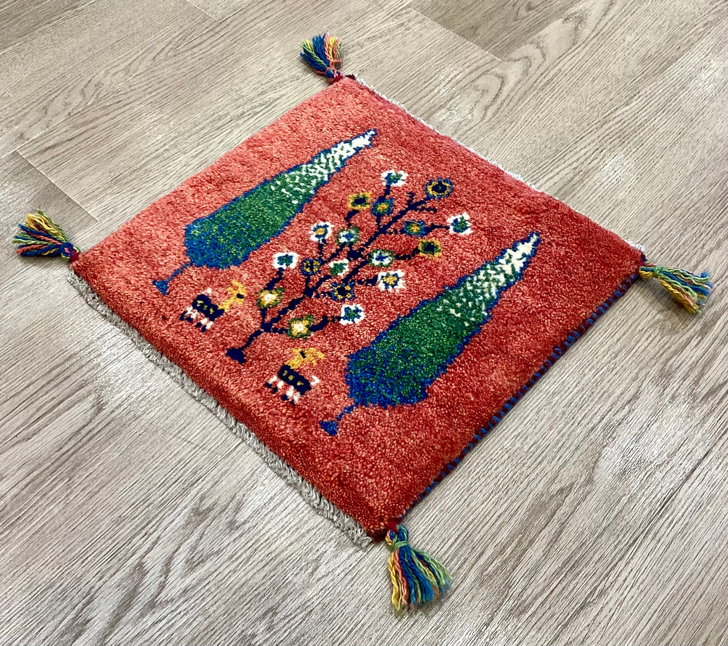 ギャッベ 42cm x 40cm AJ22213