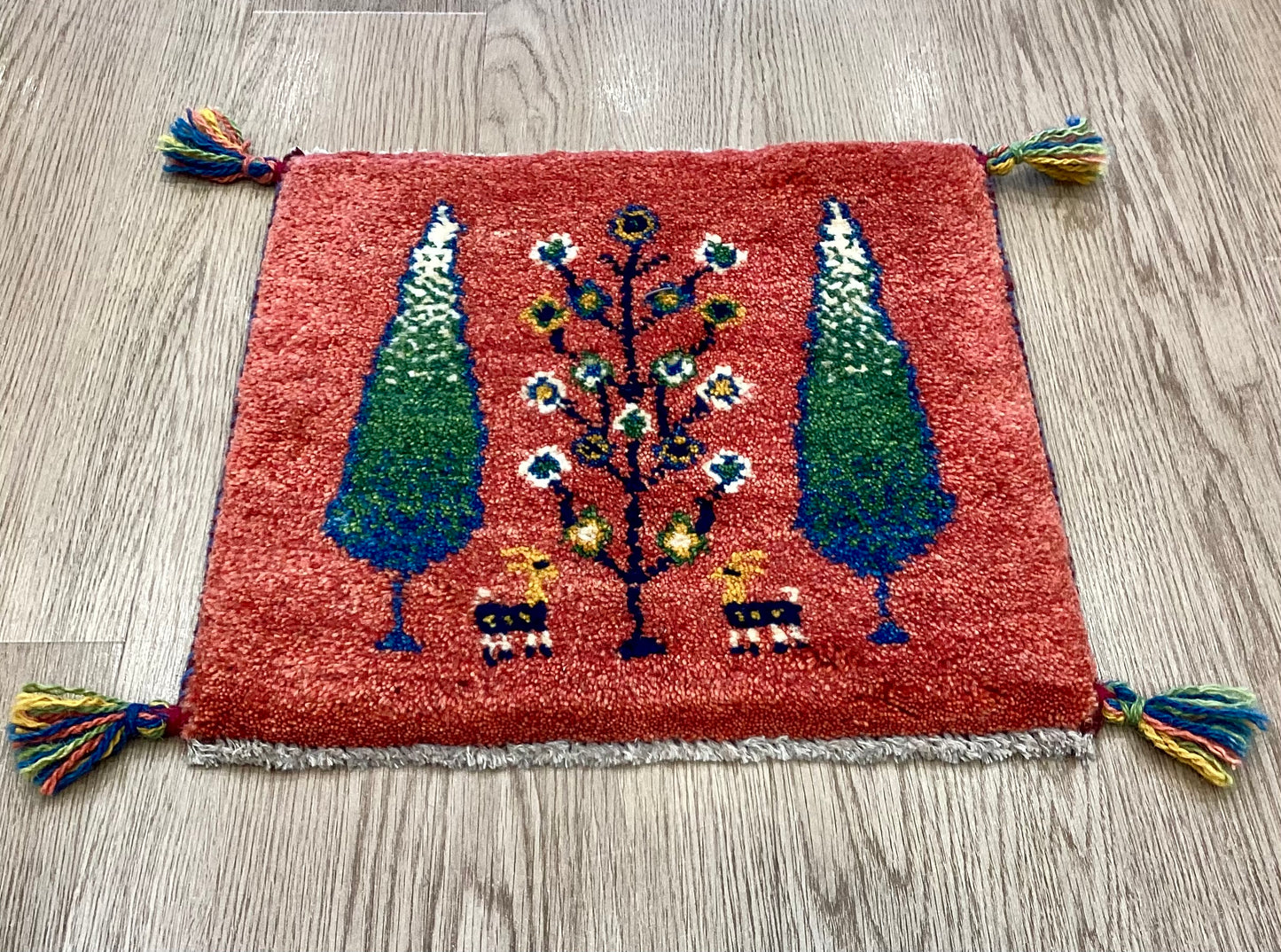 ギャッベ 42cm x 40cm AJ22213