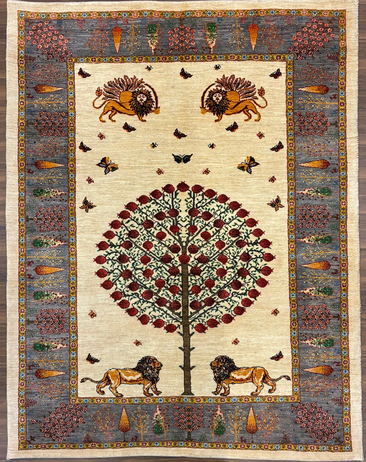 【千葉店】カシュクリギャッベ  200cm x 154cm RJ17224