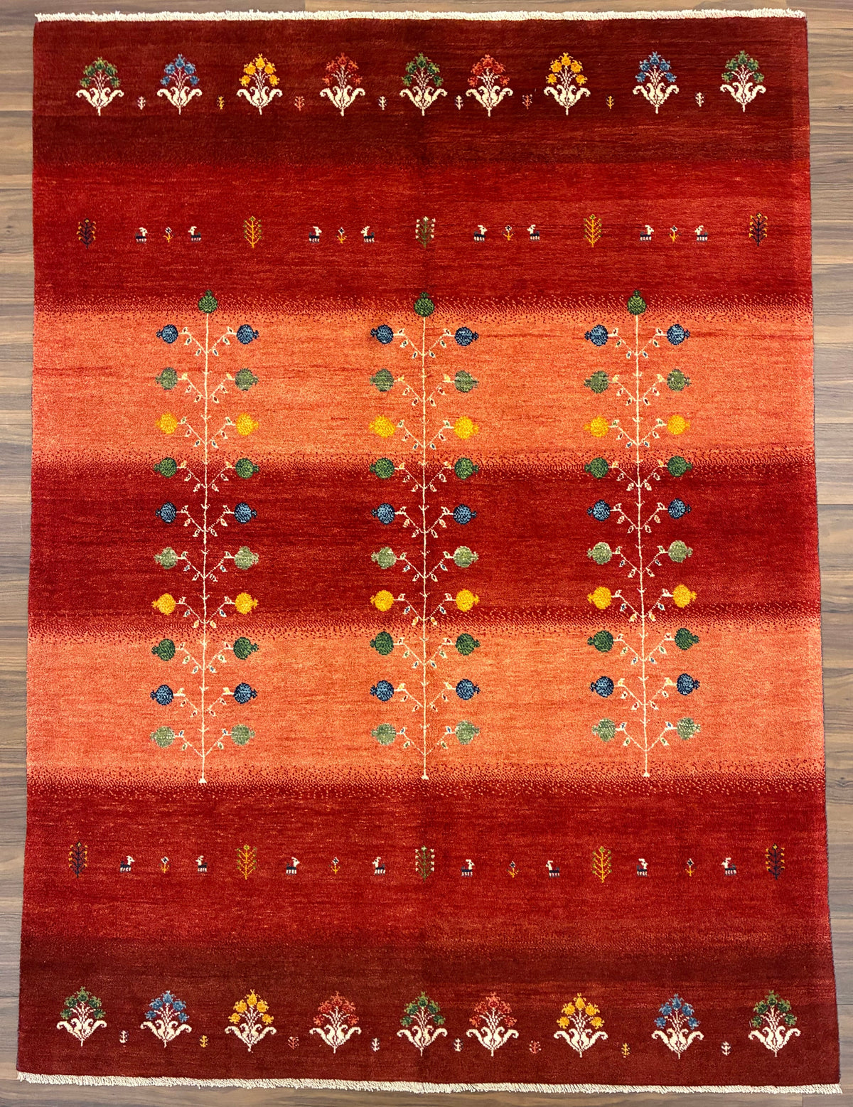 【千葉店】カシュクリギャッベ  200cm x 150cm RJ14442