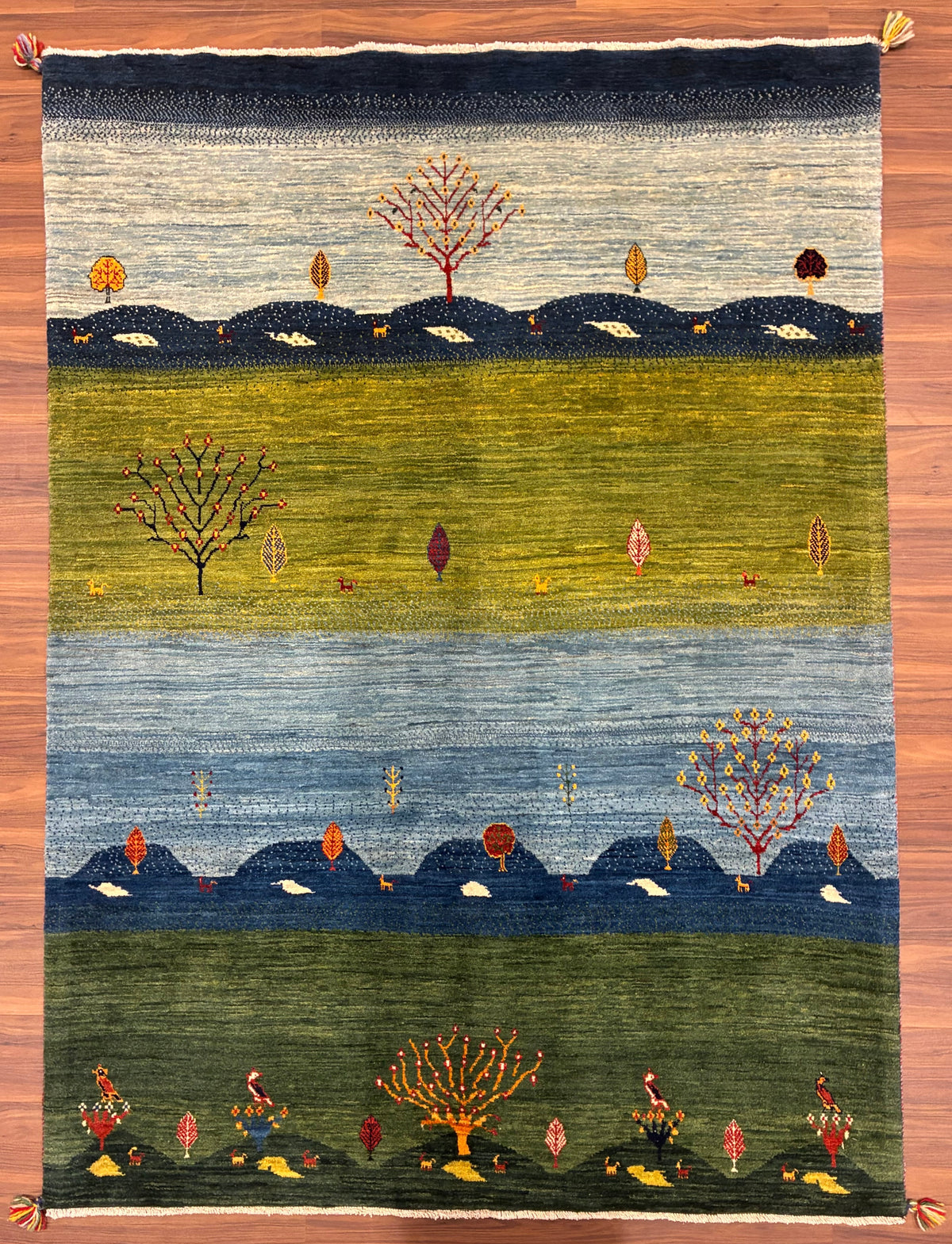 【千葉店】カシュクリギャッベ  210cm x 150cm BT5129
