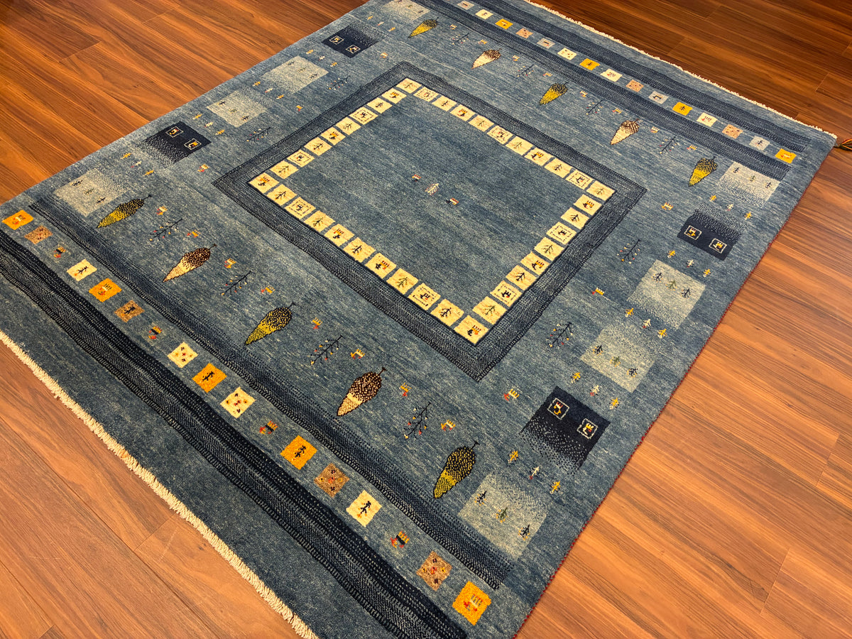 【千葉店】カシュクリギャッベ  198cm x 155cm RJ9847