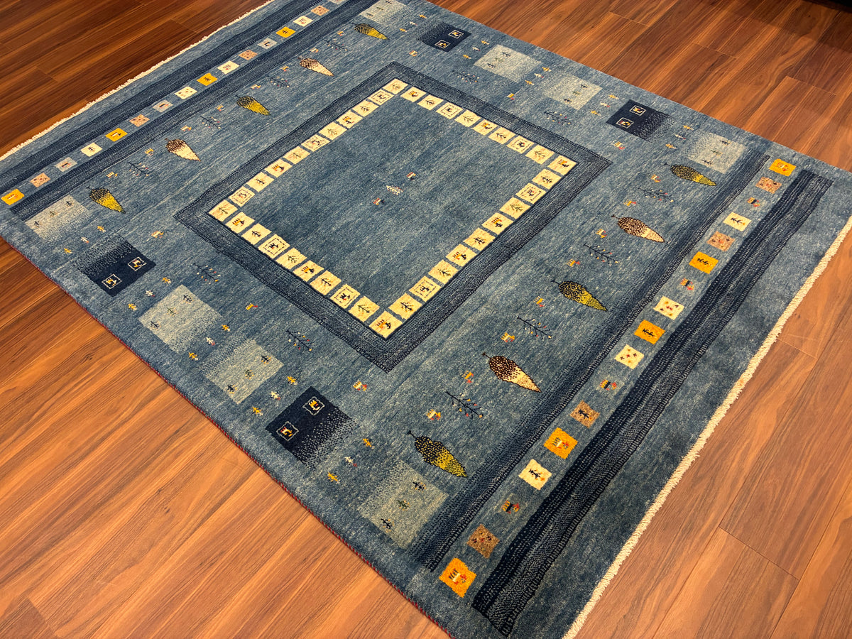 【千葉店】カシュクリギャッベ  198cm x 155cm RJ9847
