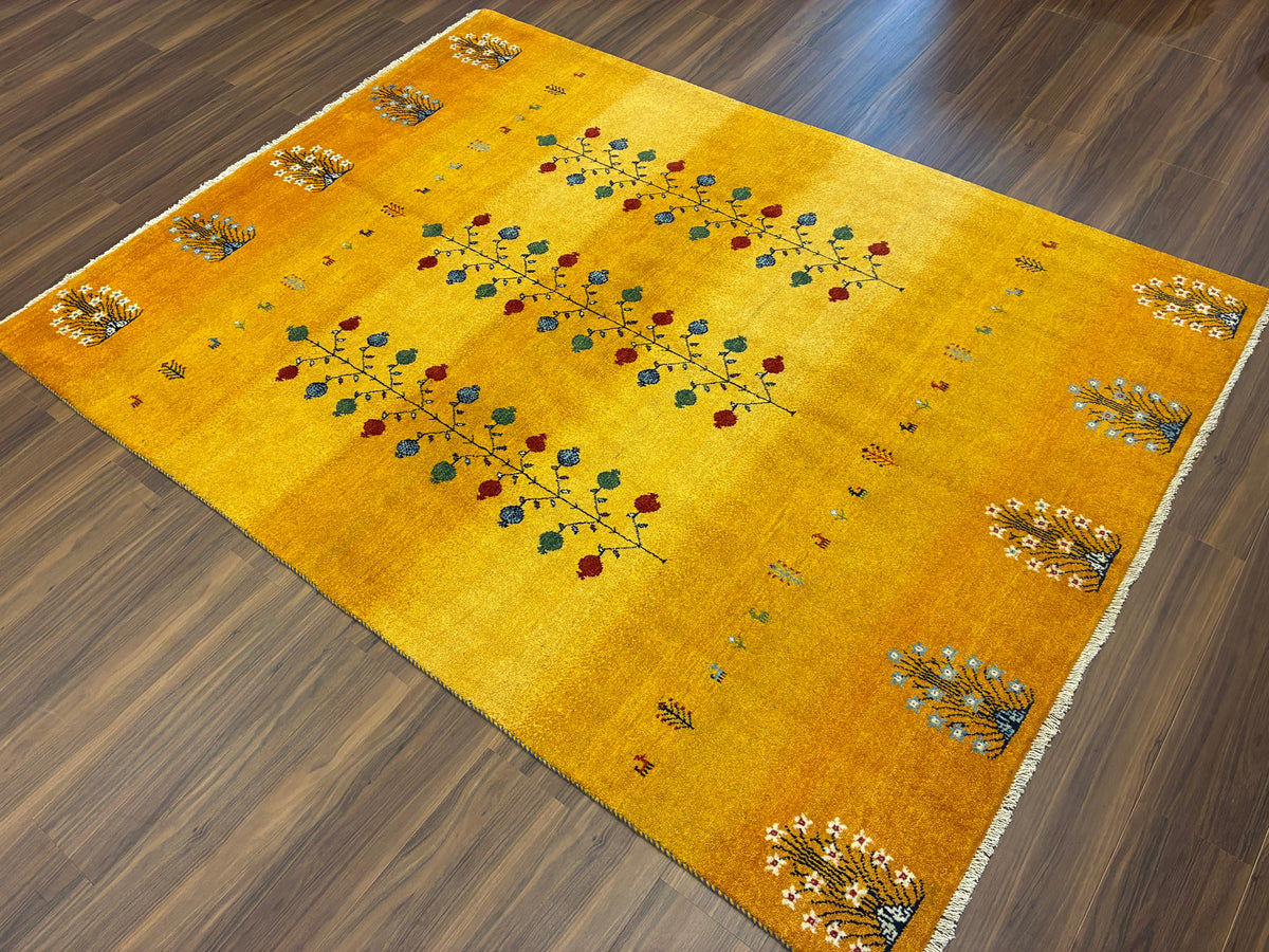 【千葉店】カシュクリギャッベ  203cm x 153cm RJ14422