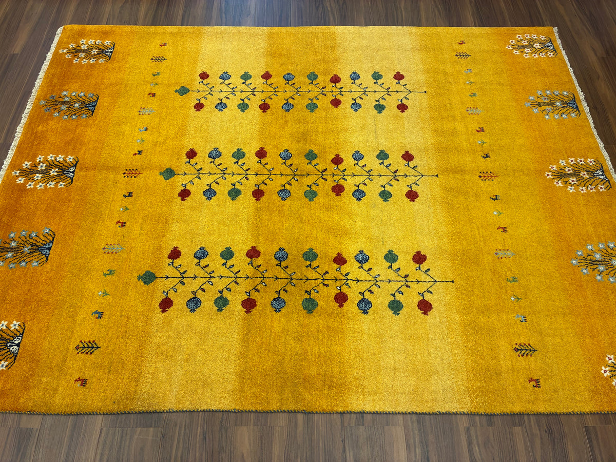 【千葉店】カシュクリギャッベ  203cm x 153cm RJ14422