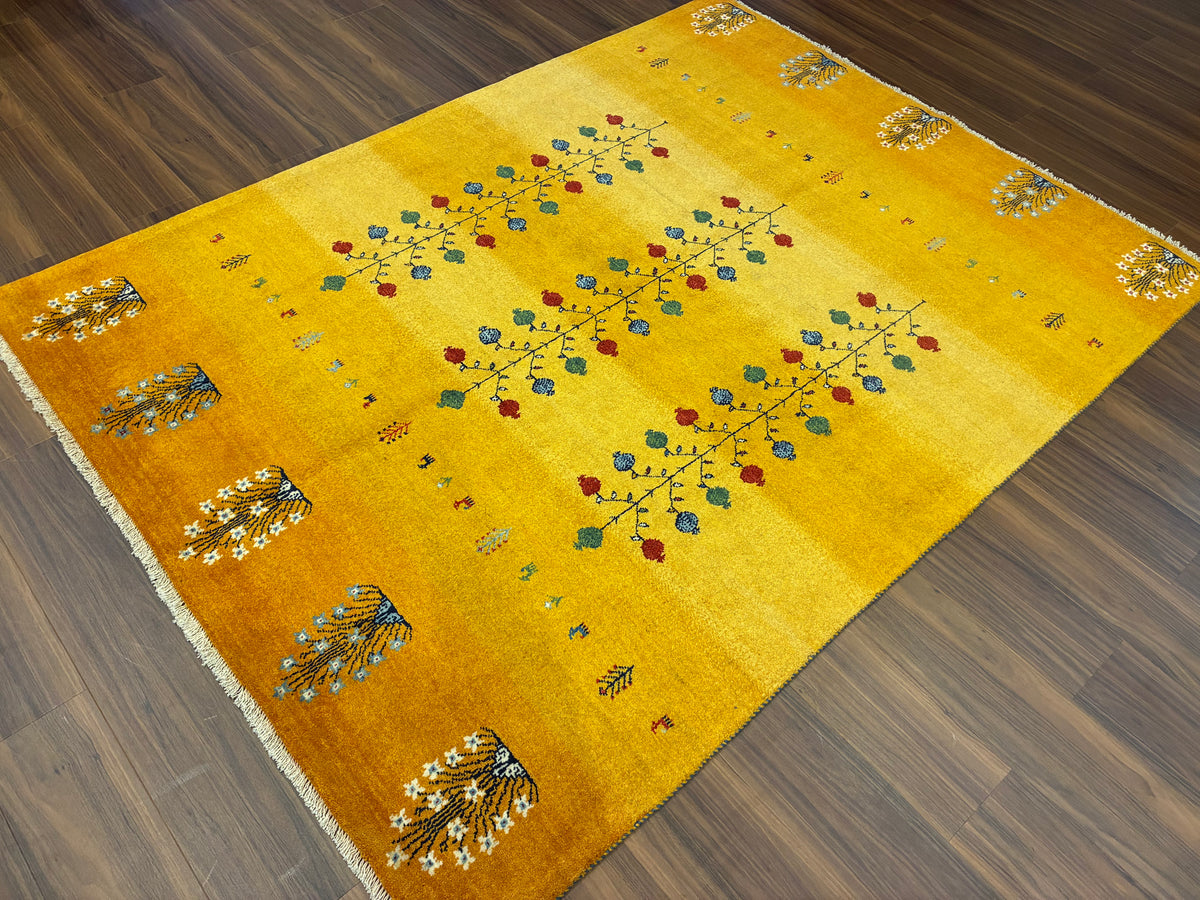 【千葉店】カシュクリギャッベ  203cm x 153cm RJ14422