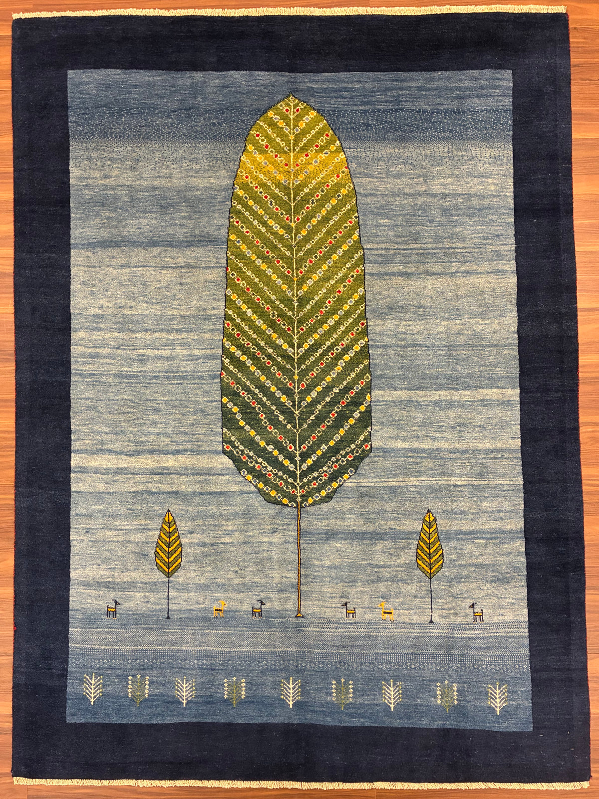【千葉店】カシュクリギャッベ  207cm x 153cm RJ14430