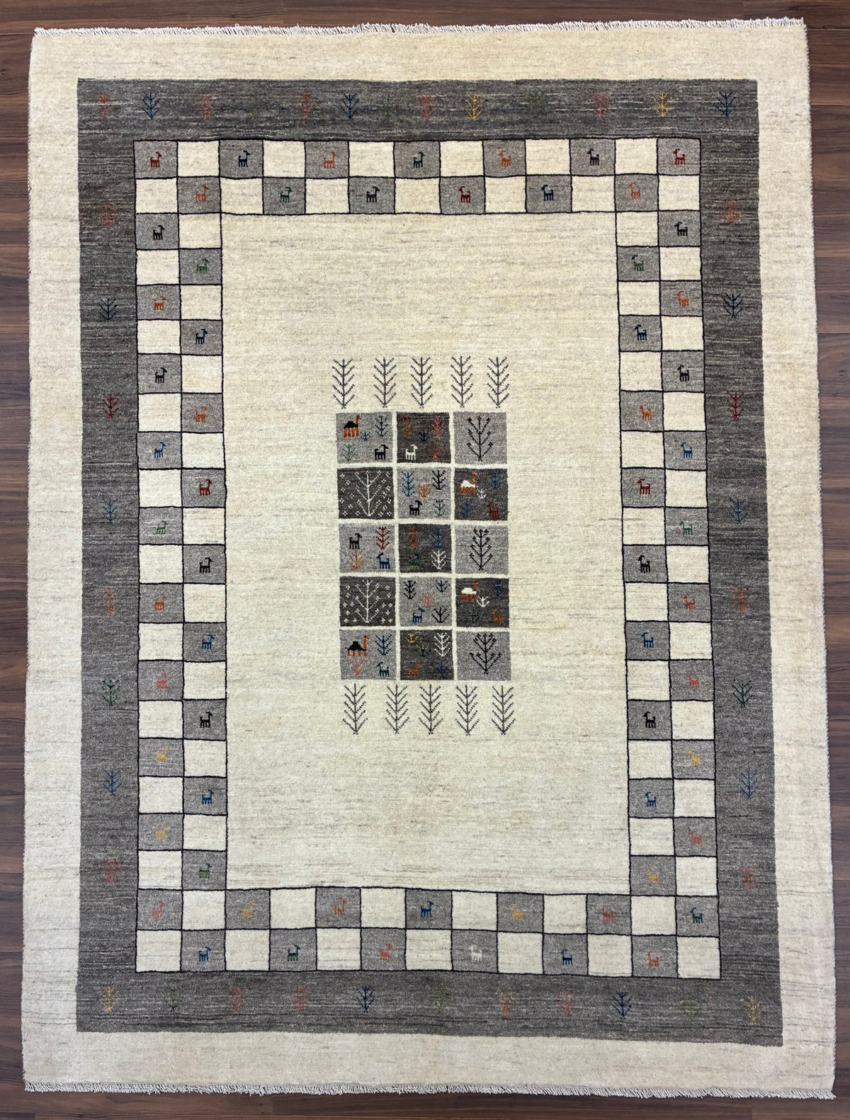 【千葉店】カシュクリギャッベ  210cm x 158cm RJ14438