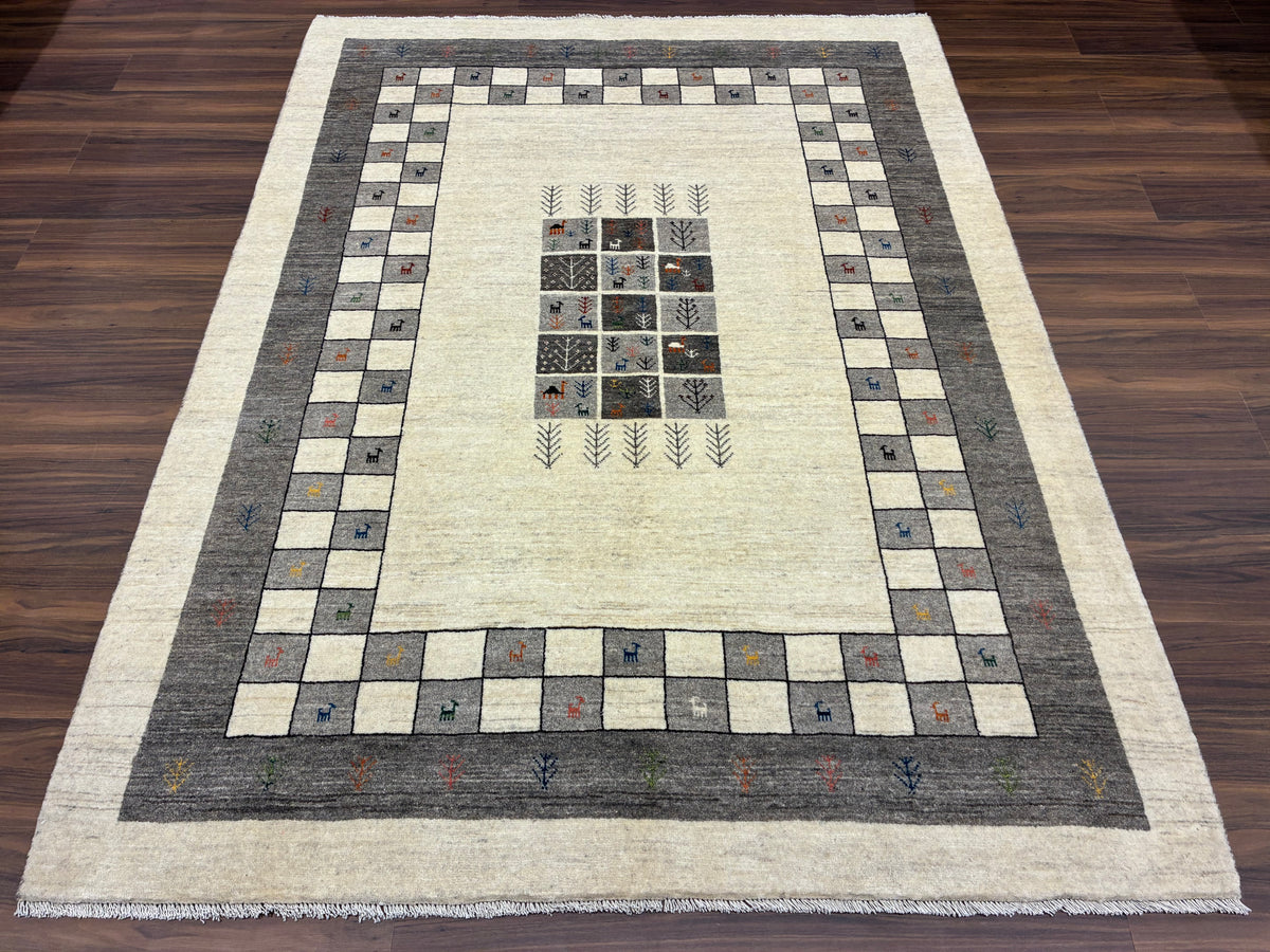【千葉店】カシュクリギャッベ  210cm x 158cm RJ14438