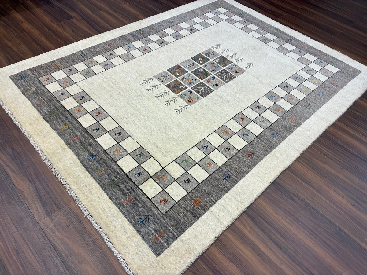 【千葉店】カシュクリギャッベ  210cm x 158cm RJ14438