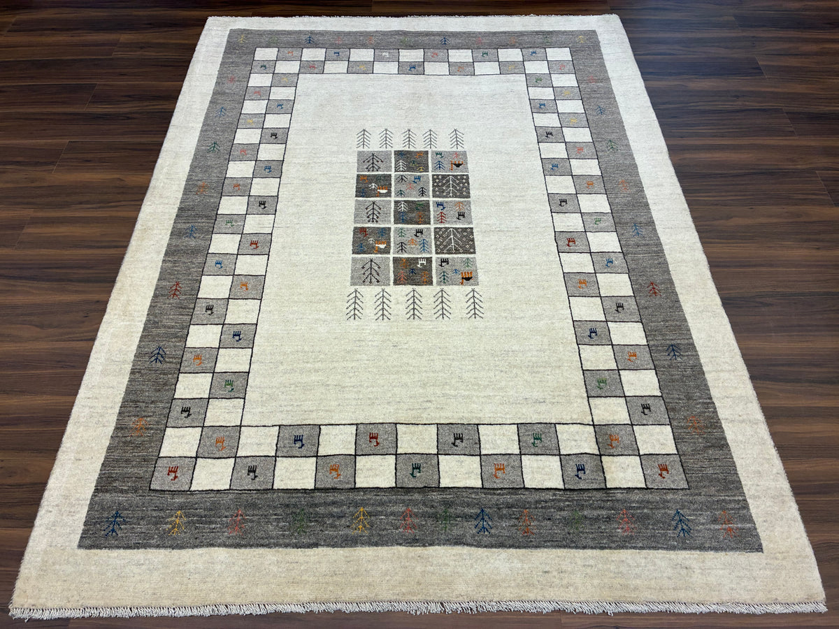 【千葉店】カシュクリギャッベ  210cm x 158cm RJ14438