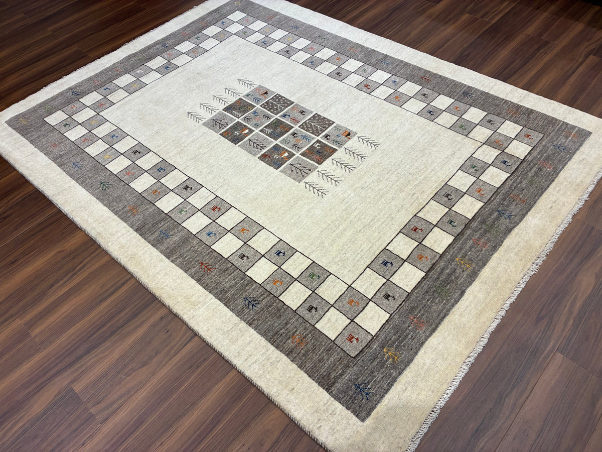 【千葉店】カシュクリギャッベ  210cm x 158cm RJ14438