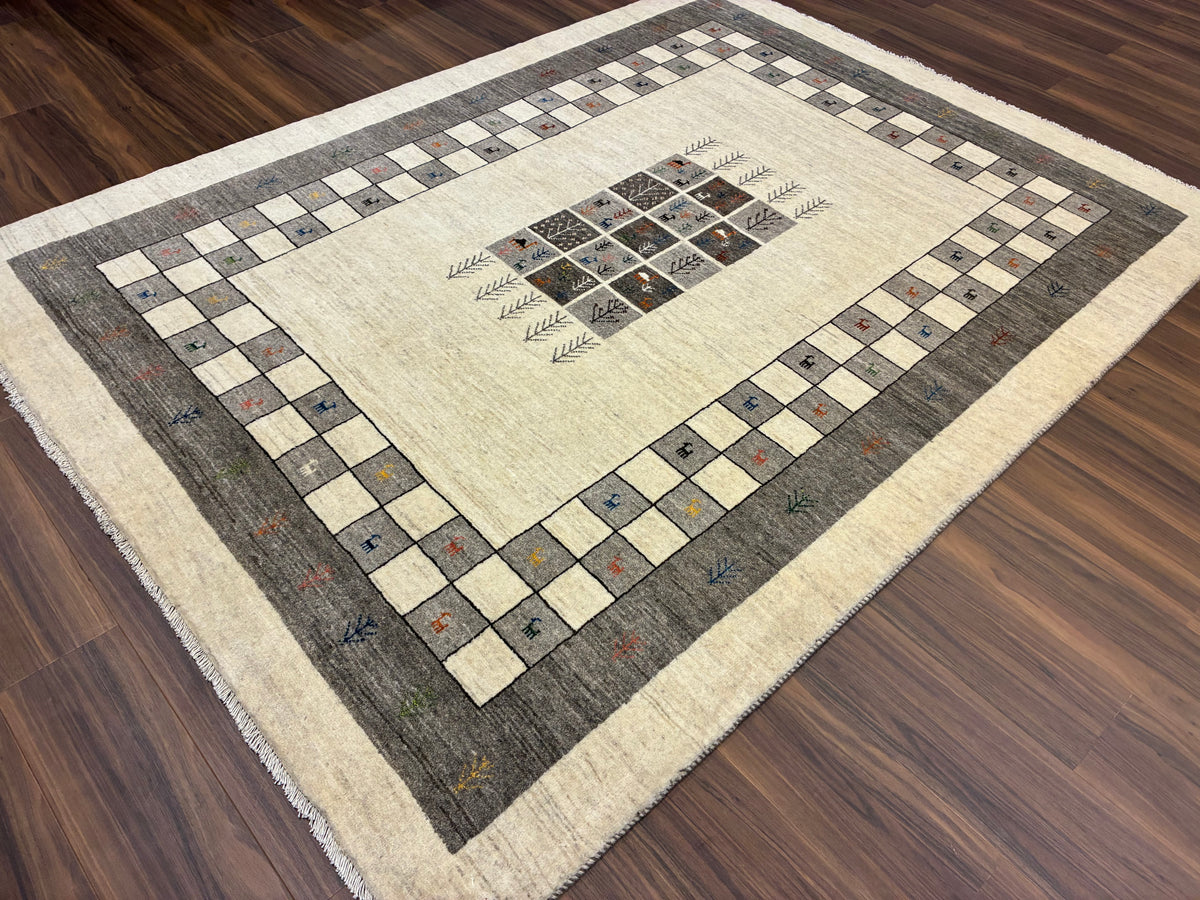 【千葉店】カシュクリギャッベ  210cm x 158cm RJ14438