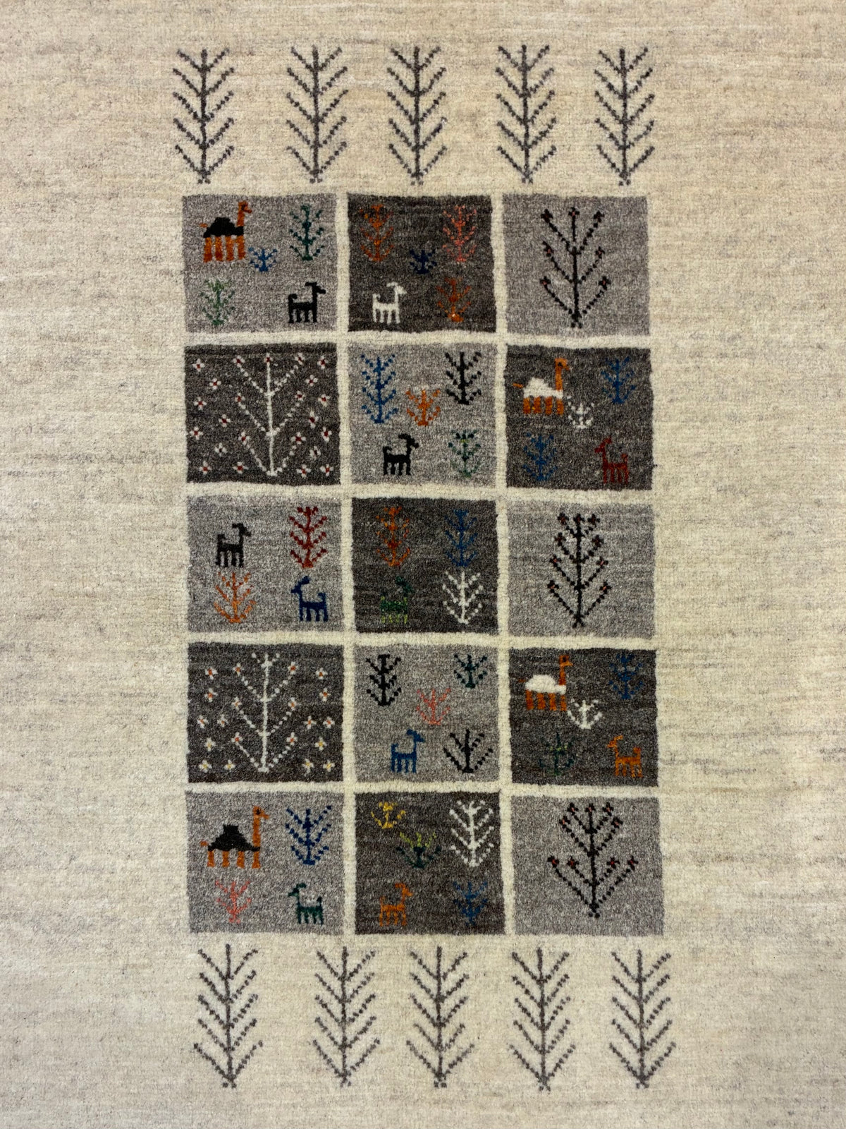 【千葉店】カシュクリギャッベ  210cm x 158cm RJ14438