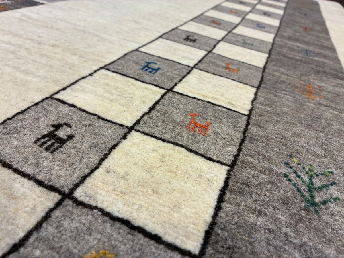 【千葉店】カシュクリギャッベ  210cm x 158cm RJ14438