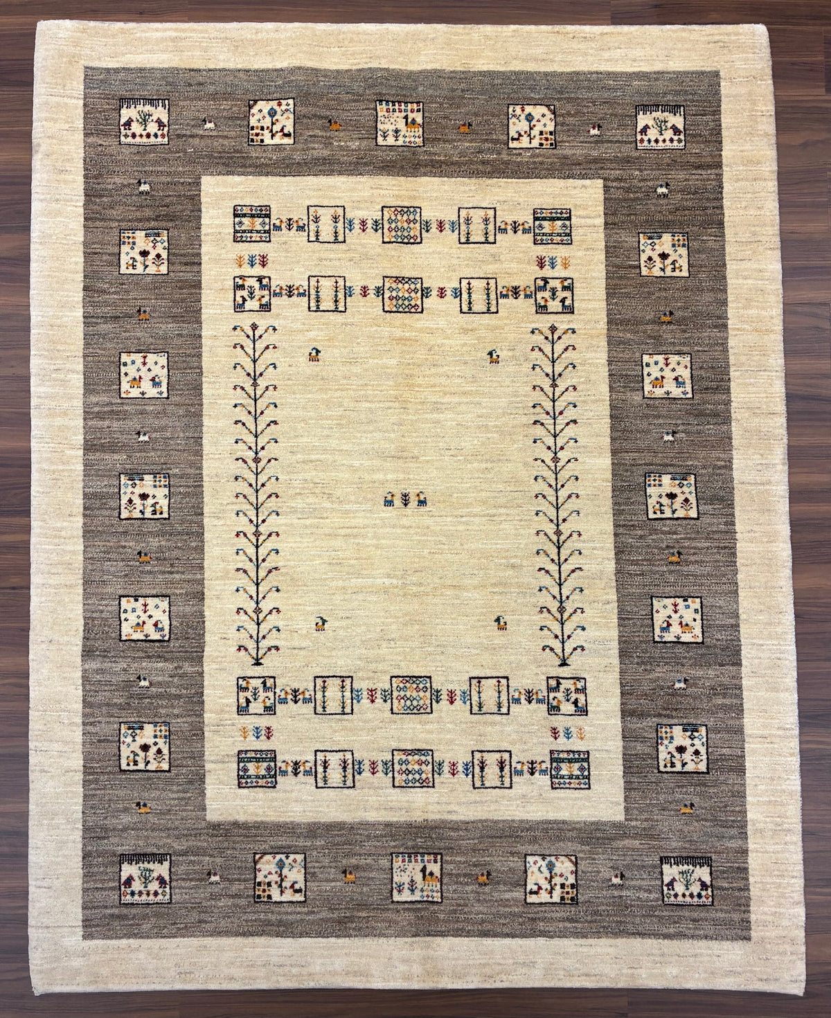 【千葉店】カシュクリギャッベ  205cm x 160cm RJ10950