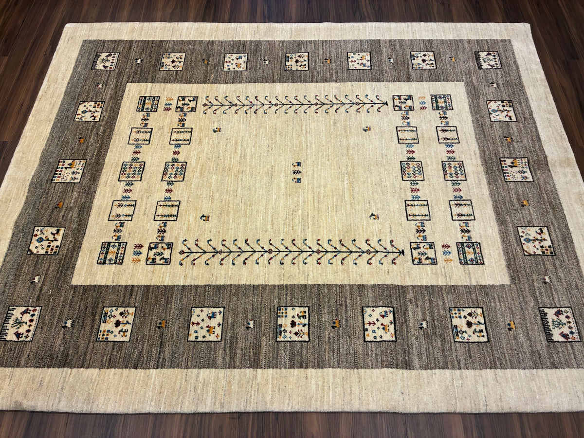 【千葉店】カシュクリギャッベ  205cm x 160cm RJ10950