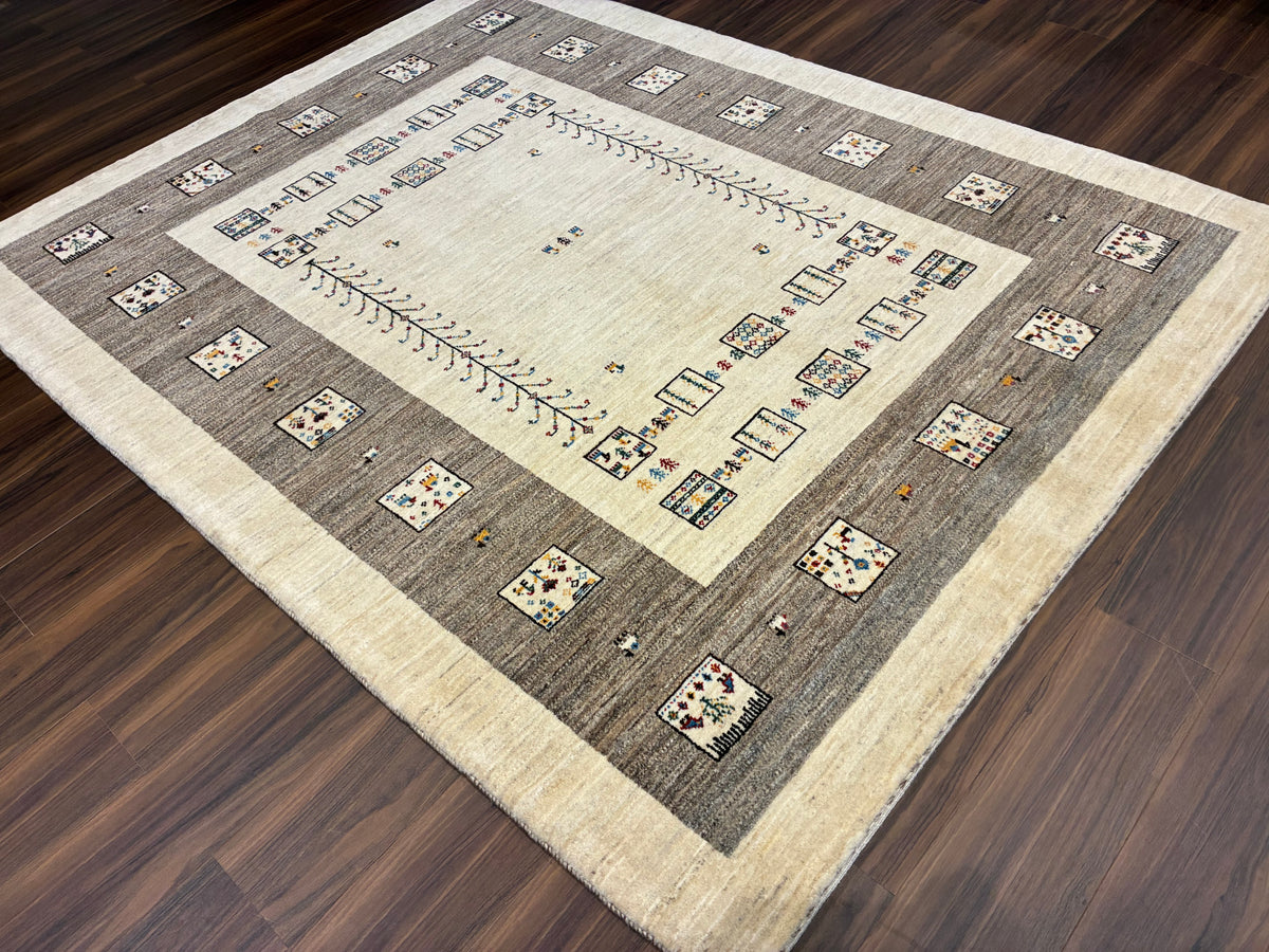 【千葉店】カシュクリギャッベ  205cm x 160cm RJ10950