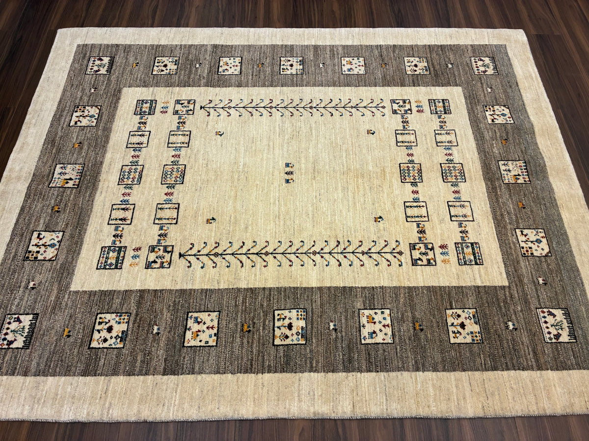 【千葉店】カシュクリギャッベ  205cm x 160cm RJ10950