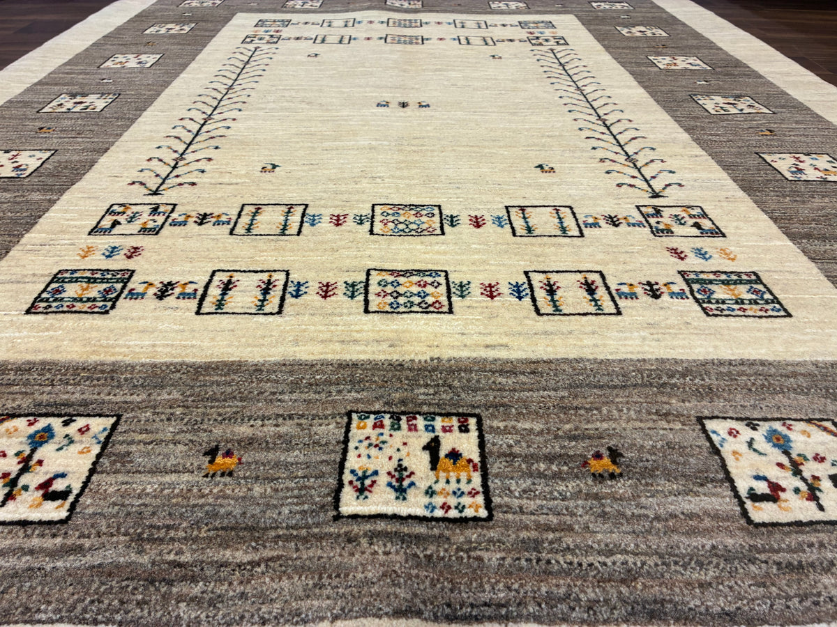 【千葉店】カシュクリギャッベ  205cm x 160cm RJ10950