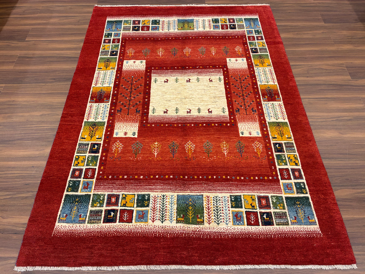【千葉店】カシュクリギャッベ  208cm x 152cm RJ17449