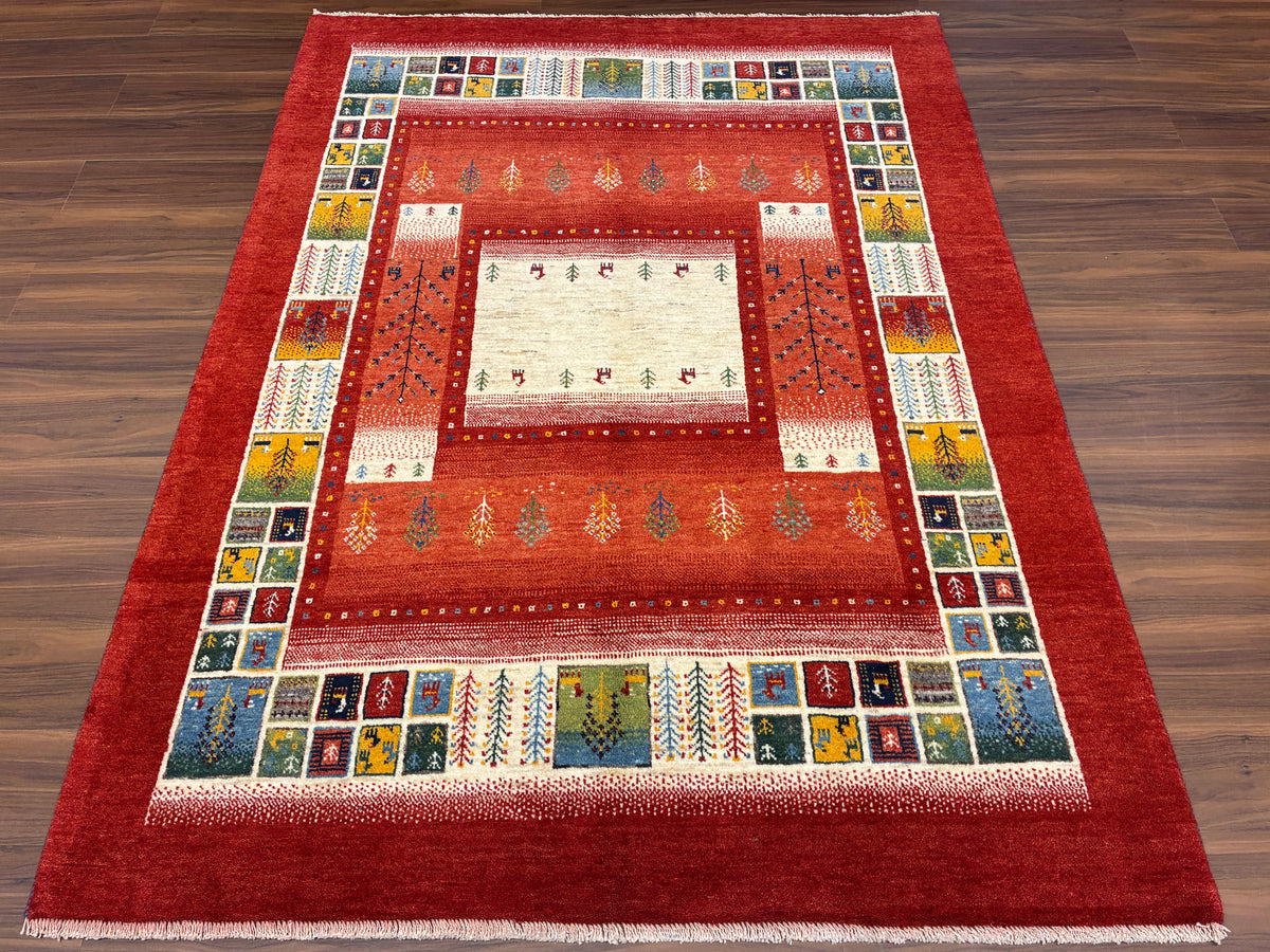 【千葉店】カシュクリギャッベ  208cm x 152cm RJ17449