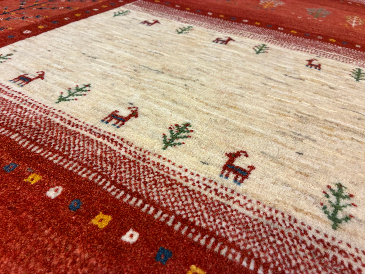 【千葉店】カシュクリギャッベ  208cm x 152cm RJ17449