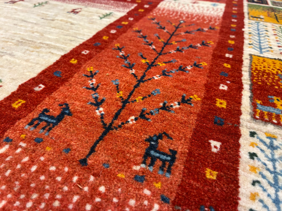【千葉店】カシュクリギャッベ  208cm x 152cm RJ17449
