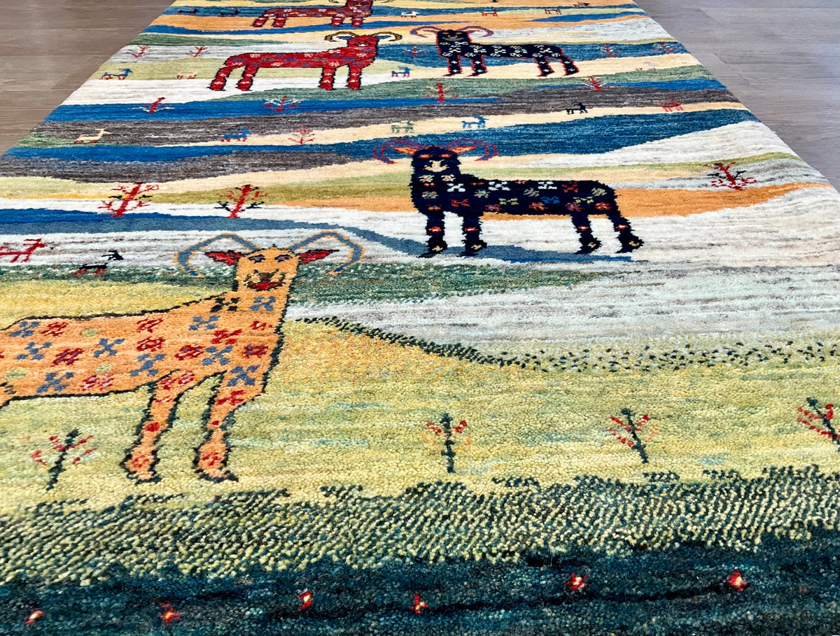 【福岡店】カシュクリギャッベ  140cm x 80cm RJ16635